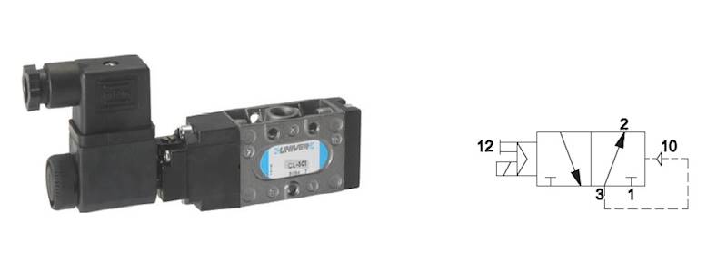 Elektrozawór 3/2 1/8" monostabilny NO