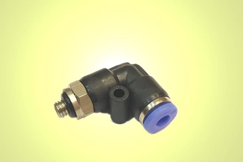 Kolanko wtykowe M5x1 na wąż 6mm