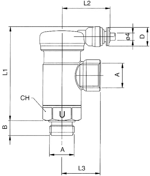 Zawór zwrotny sterowany 1/4 GZ - 1/4 GW