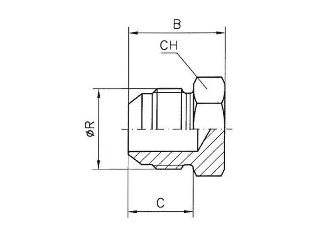 3/4" JIC Korek na klucz
