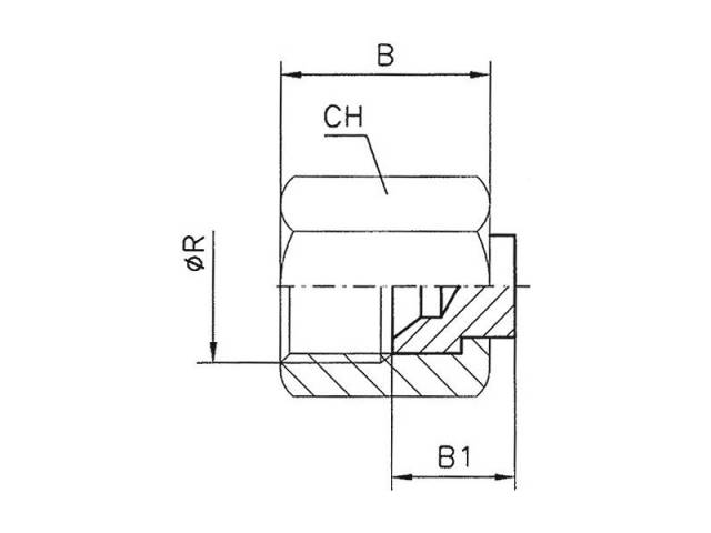 Korek do nypla 1 1/16" JIC