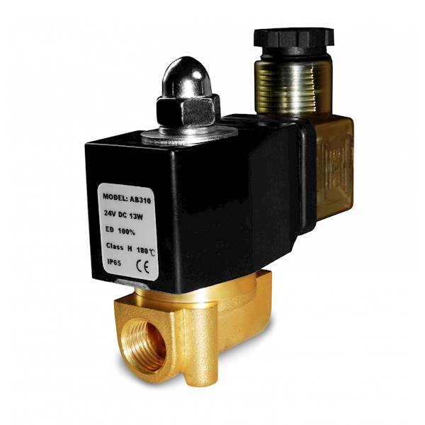 Elektrozawór 1/4" mosiężny NZ 2/2 24V AC NBR
