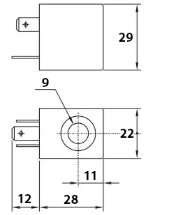 Cewka 12V DC 8W Fi=10 H=30