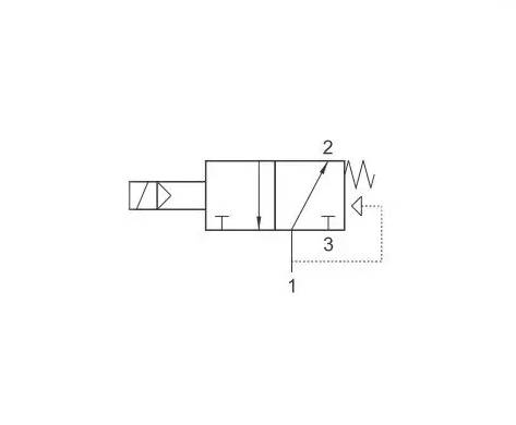 Elektrozawór 1/4" 3/2 NO powrót sprężyną 322 MEA