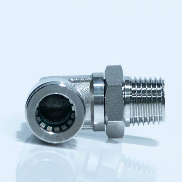 Kolanko wtykowe 3/8" na wąż 12mm INOX