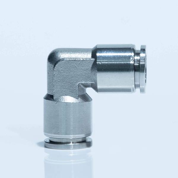 Kolanko wtykowe na wąż 12mm INOX