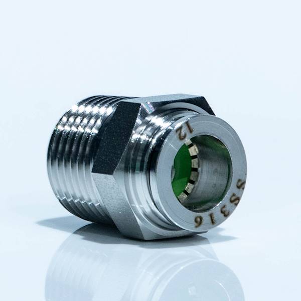 Złączka 1/4"GZ-10mm złącze proste wtykowe inox