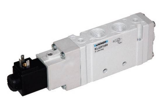 Elektrozawór 5/2 płytowy 1/4" 1-cewkowy