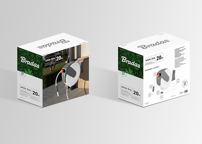 WHITE LINE bęben automatyczny z wężem 1/2" - 35m