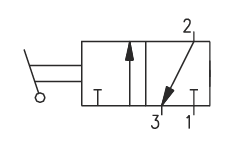 Zawór ręczny 3/2 bistabilny 1/4" seria 224 PNEUMAX
