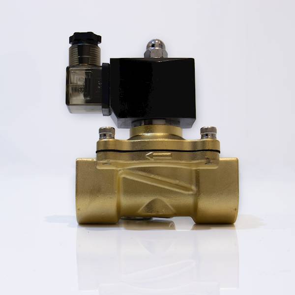 Elektrozawór 3/4" mosiężny NO 2/2 FPM b/cewki EL21