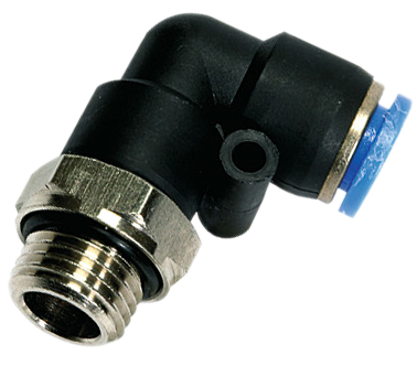 Kolanko wtykowe 1/2" na wąż 8 mm z o-ringiem