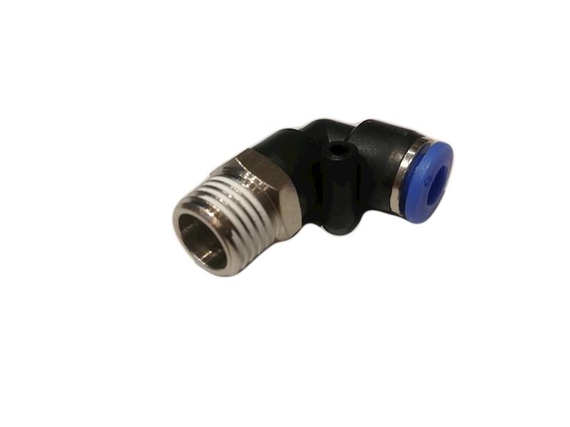 Kolanko wtykowe 1/2" na wąż 8 mm z o-ringiem