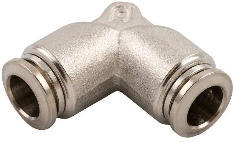 Kolanko wtykowe 6mm - korpus i kołnierz z mosiądzu