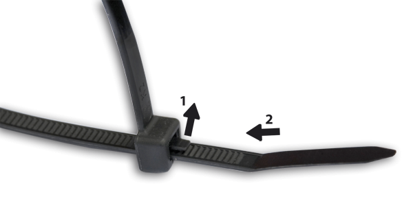 Opaska 300/7,6 kablowa czarna rozpinana