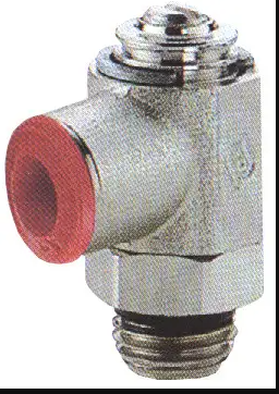 Zawór dławiący wtykowy 1/8" wąż 6mm B na śrubokręt