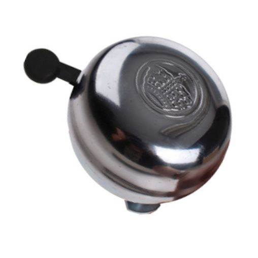 Dzwonek stalowy chrom z koroną / karta 53mm