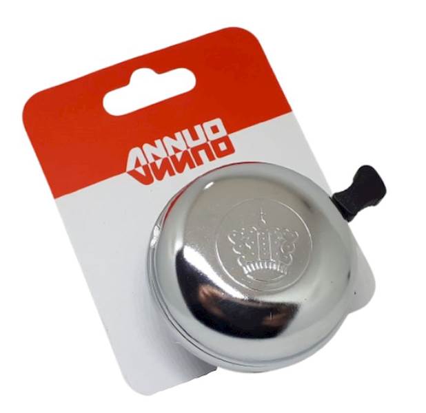 Dzwonek stalowy chrom z koroną / karta 53mm