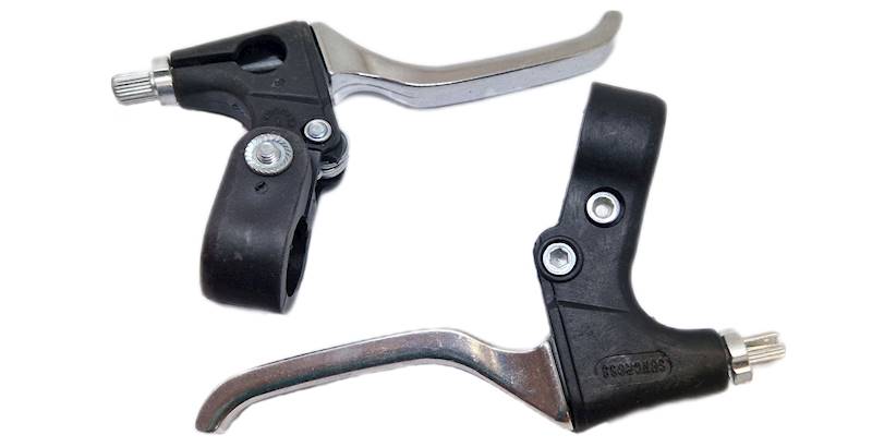 Klamki hamulca V-BREAK alu/pcv black/silver