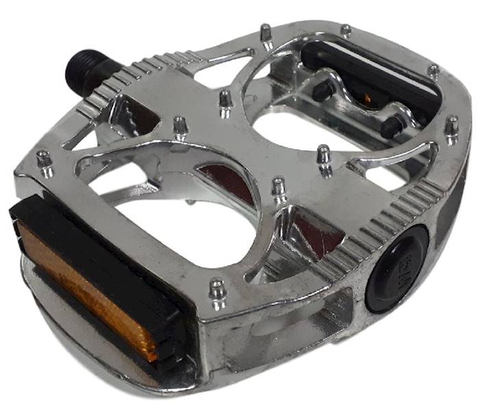 Pedały BMX DH aluminiowe monoblock SREBRNE 9/16"