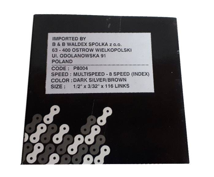 Łańcuch 8 speed 1/2x3/32x116 7.1mm d.silver/brown