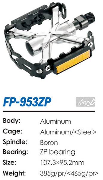 Pedały ZERAY MTB MAXI 953ZP aluminiowe oś borowa