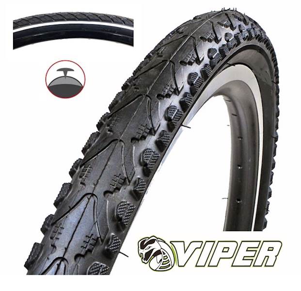 Opona 26x1.75 (47-559) VIPER KHAN 1mm BIAŁY PASEK 