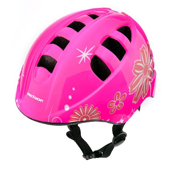 KASK ROWEROWY KIDS METEOR M pink/white 52-56cm