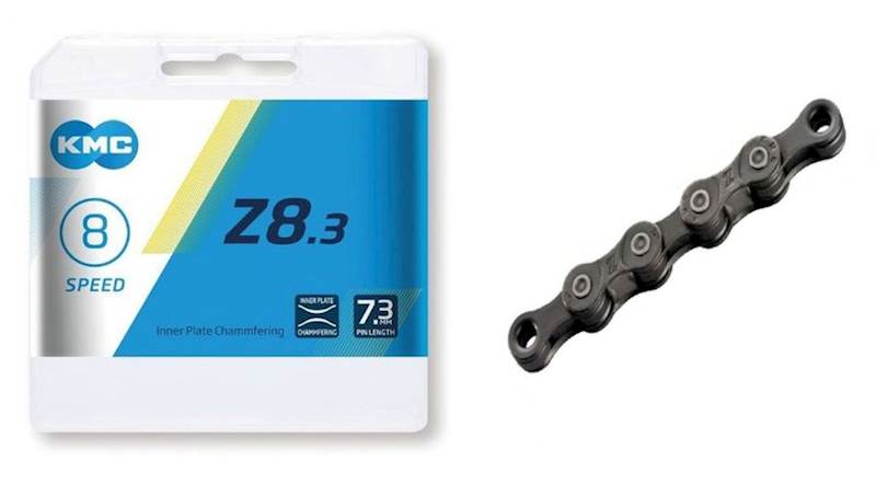 Łańcuch KMC Z8.3 1/2x3/32x116L gray/gray BOX