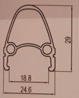 Obręcz 27.5" stożek alu 36 otw. czarna Sport