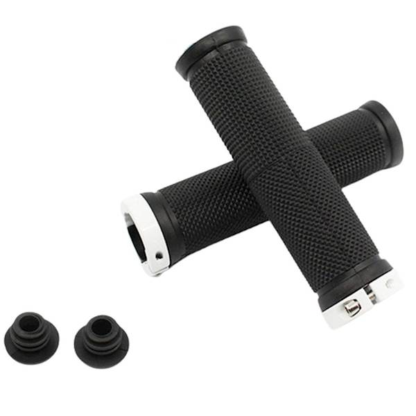 Chwyty kierownicy LOCK-ON 130mm / silver
