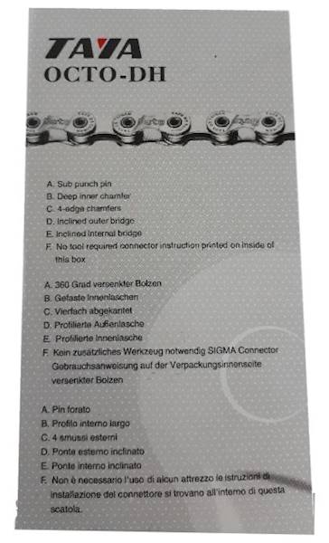 Łańcuch 8 speed OCTO-DH silver/silver 116ogiw