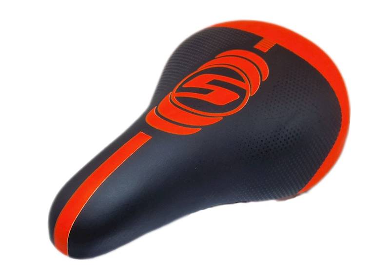 Siodło SELLE KIDS 12"-16" czarno / pomarańczowe