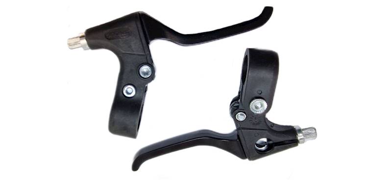 Klamki hamulca V-BREAK alu/pcv / all black