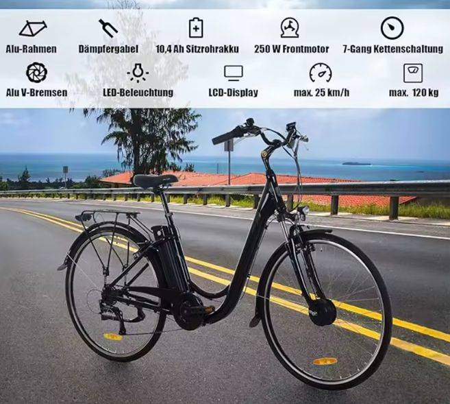 Rower 28" CITY E-BIKE 19" RC-820 czarny