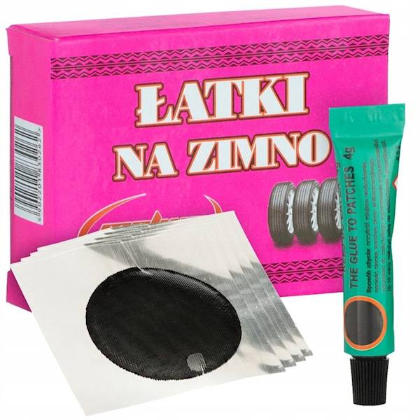 Zestaw łatek wulkanizacyjnych z klejem na zimno