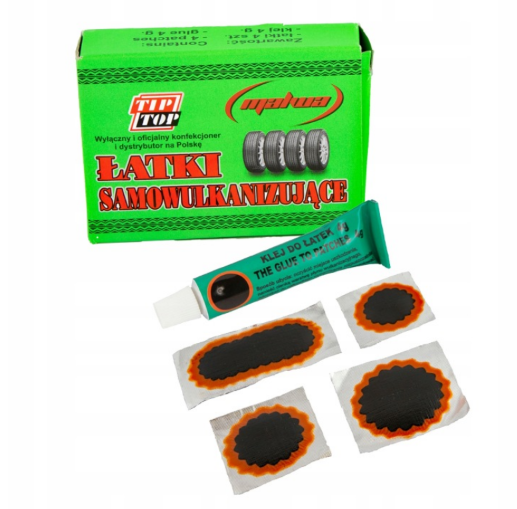 Zestaw łatek TIP TOP do dętek z klejem 