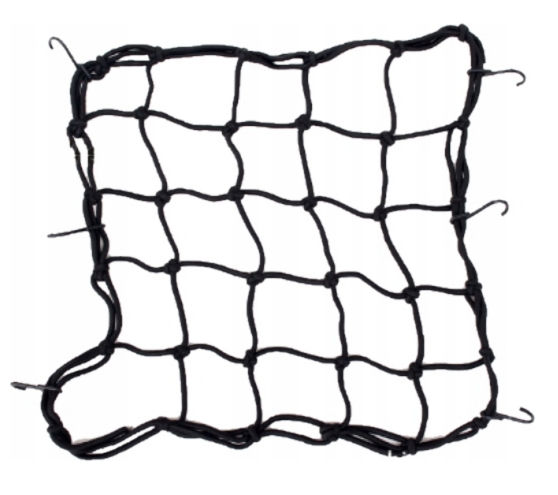 Siatka bagażowa na kosz gumy 30x30 / 6- haczyków