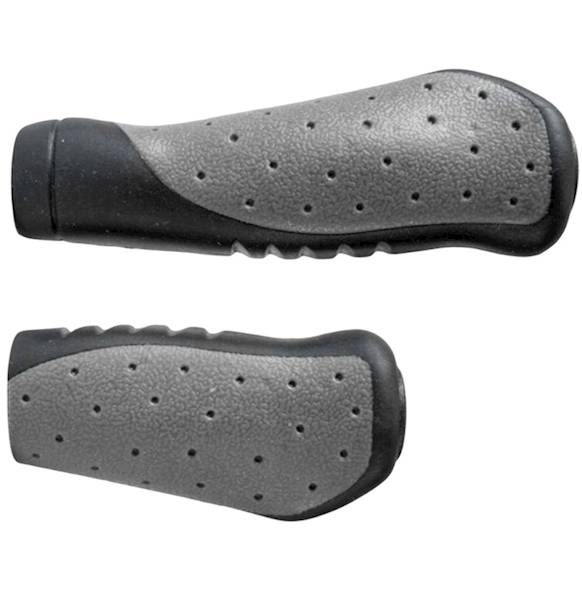 Chwyty kierownicy 2D WAVE 130+90mm czarno/szary