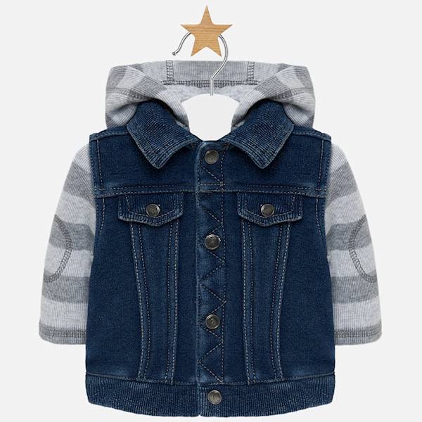 Kurtka łączona dzianina/denim 2415-5