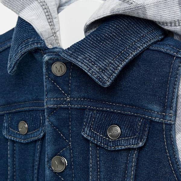 Kurtka łączona dzianina/denim 2415-5
