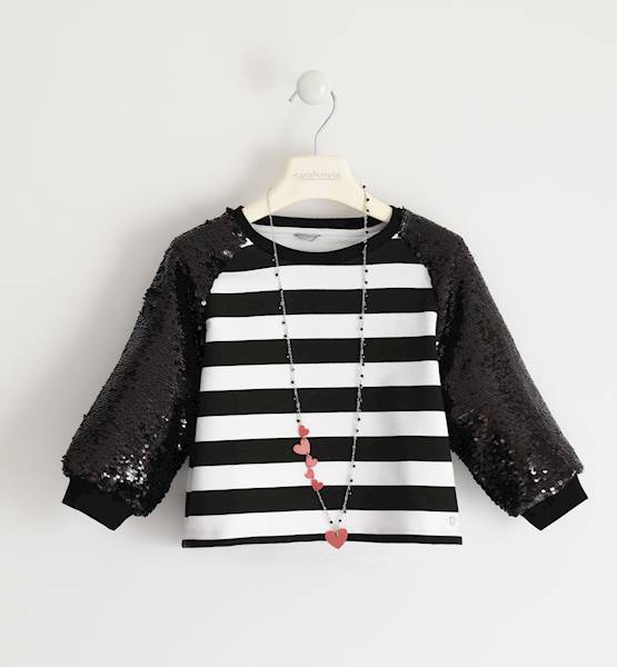 Bluza z cekinowymi rękawkami  J440-0113