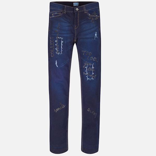Spodnie długie jeans fantazja 7503-46