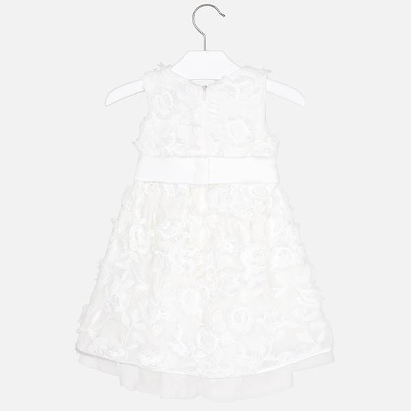 Sukienka z tiulem kwiaty 3D   3907-91