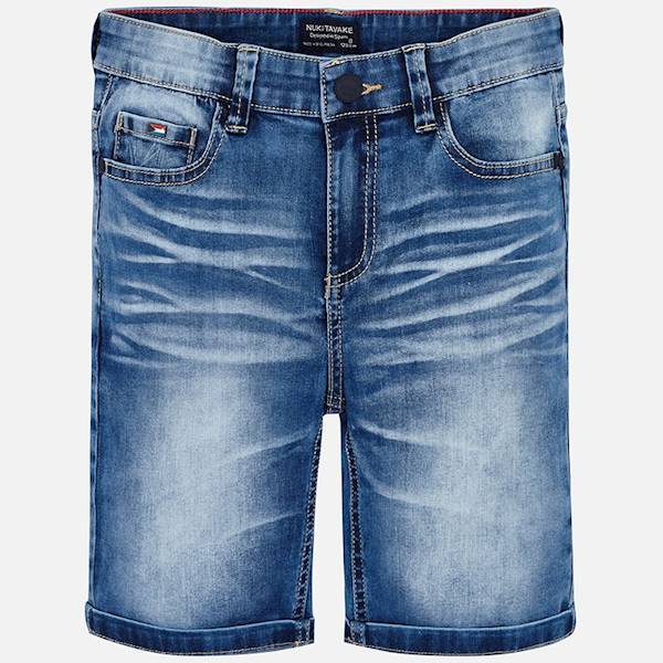 Bermudy jeans z kieszeniami   6221-37