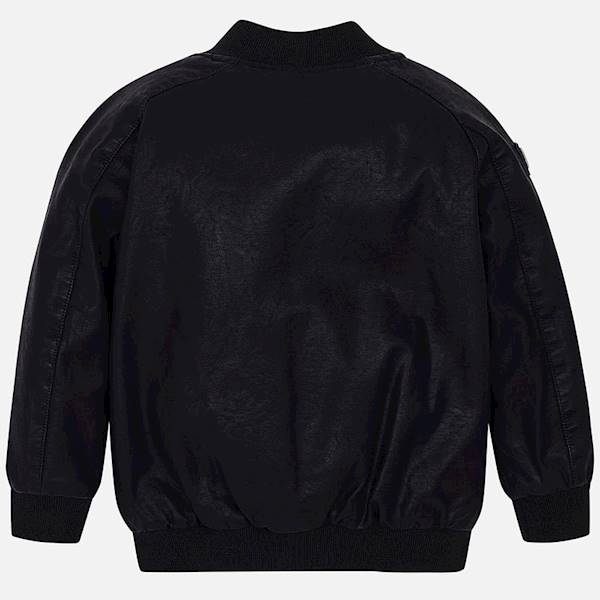 Kurtka typu bomber efekt skór 4440-26