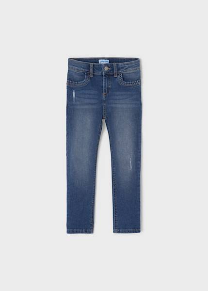 Spodnie rurki jeans basic     527-21