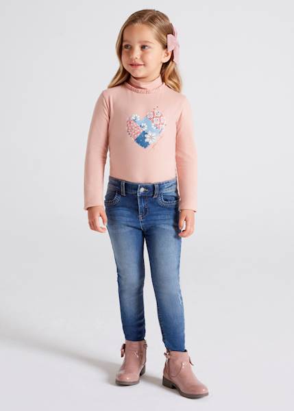 Spodnie rurki jeans basic     527-21