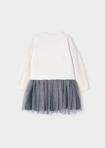 Sukienka vichy z tiulem       4971-14
