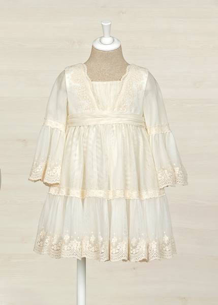 Sukienka z haftowanym tiulem  5036-56